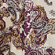 Ivory & Purple Scarf Print Satin Shirt