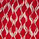 Red Geometric Print Twist Front Midi Dress