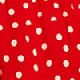 Red & White Polka Dot Print Tie Shoulder Midi Dress