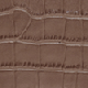 Taupe Leather Croc Shoulder Bag
