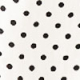 White & Black Spot Print Ruched Front Dress