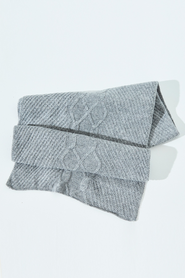Trinity Light Grey Knitted Scarf