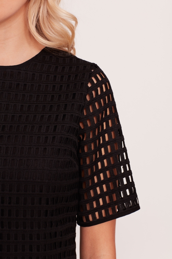 Black Lace Shift Dress