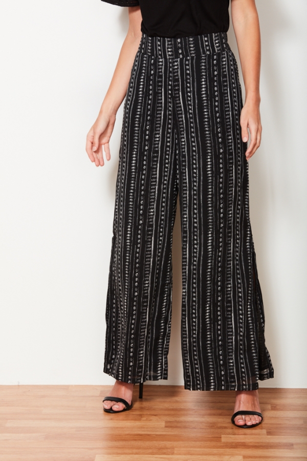 Dot & Stripe Side Split Trouser