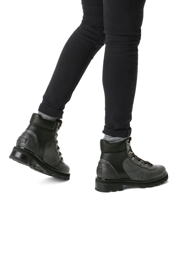 Sorel Black Short Laced Up Hiker Boot