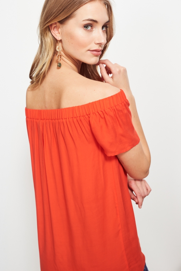 California Sunset Longline Bardot Top 