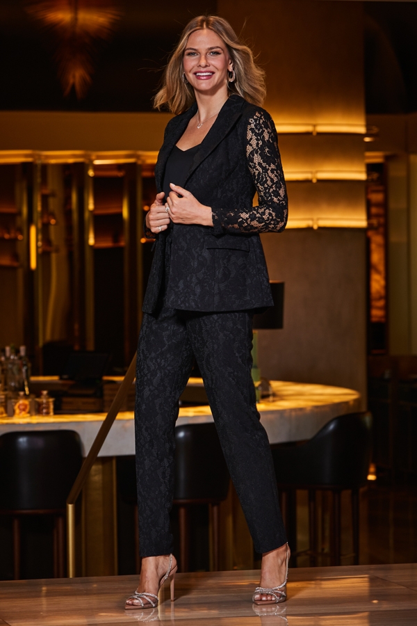 Black Premium Lace Detail Blazer