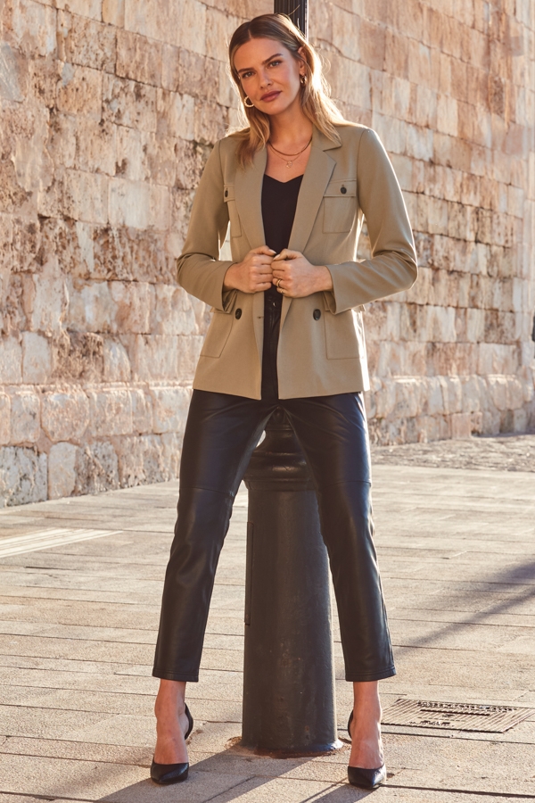 Khaki Green Utility Blazer