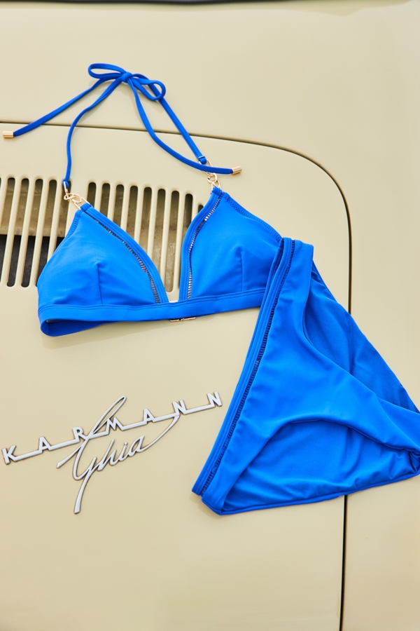Cobalt Blue Ladder Detail Bikini Top