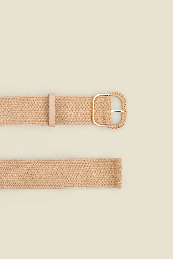 Natural Raffia Belt