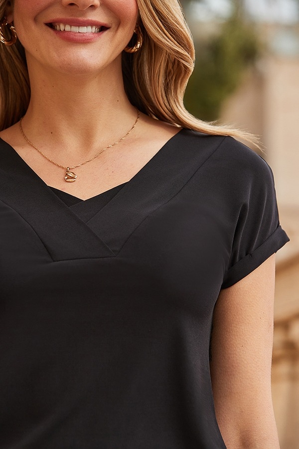 Black Premium V Neck T-Shirt