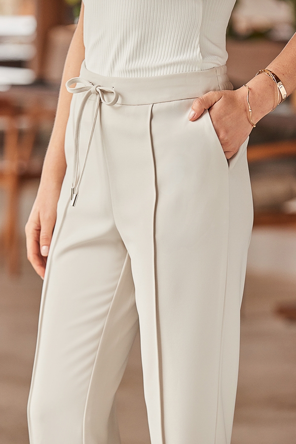 Ecru Seam Front Super Soft Joggers