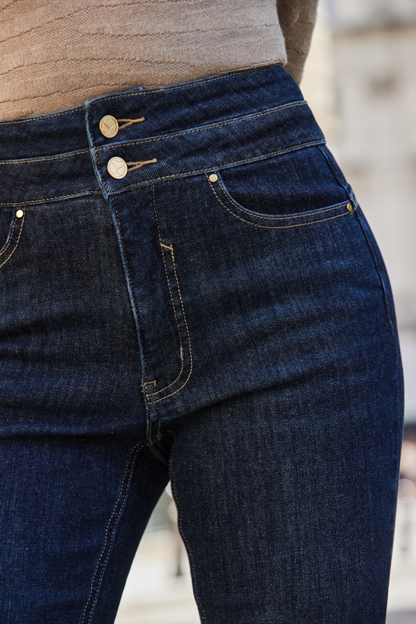 Blue Black Contour Waist Slim Leg Jeans