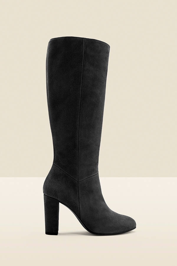 Blake Black Suede Knee High Boot