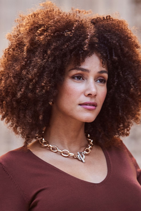 Gold Chunky Contrast Toggle Detail Necklace