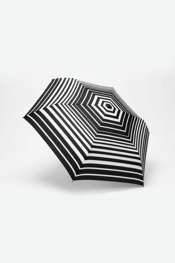 Black & White Stripe Print Umbrella