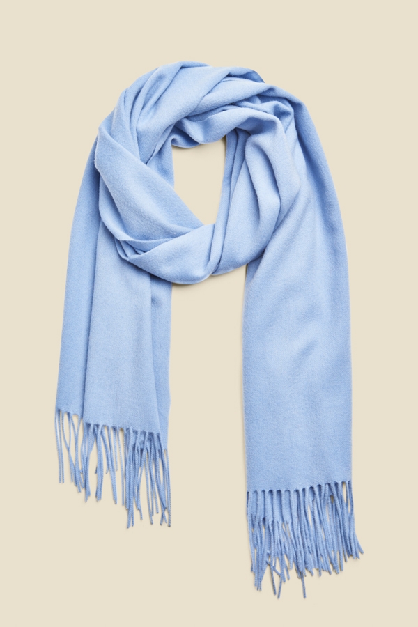 Powder Blue Super Soft Wool & Cashmere Blend Scarf