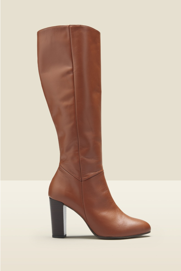 Blake Tan Leather Knee High Boots