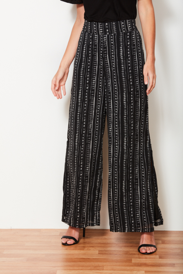 Dot & Stripe Side Split Trouser