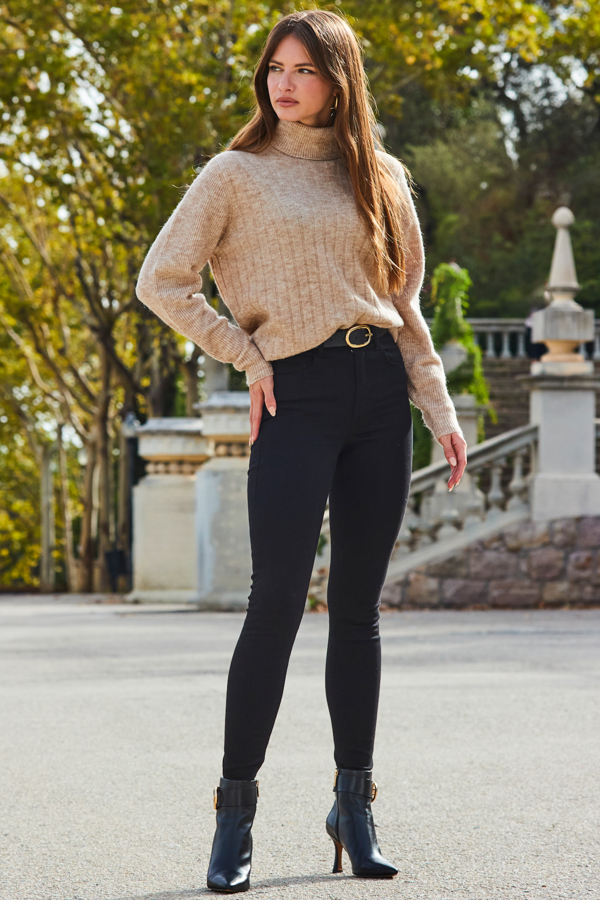 Camel Rib Knit Super Cosy Jumper