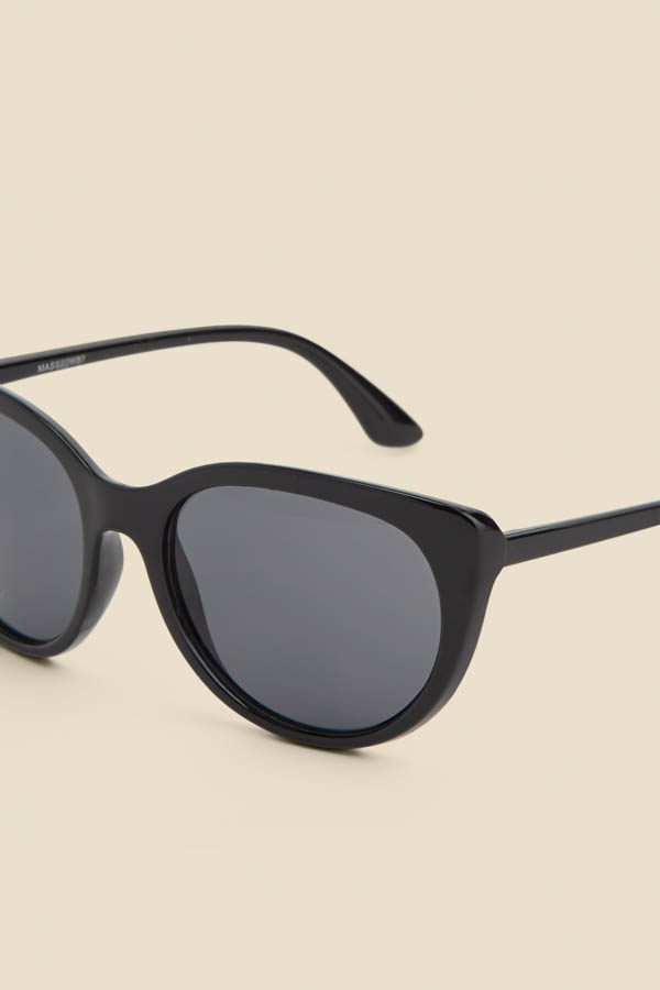 Black Soft Cat Eye Sunglasses