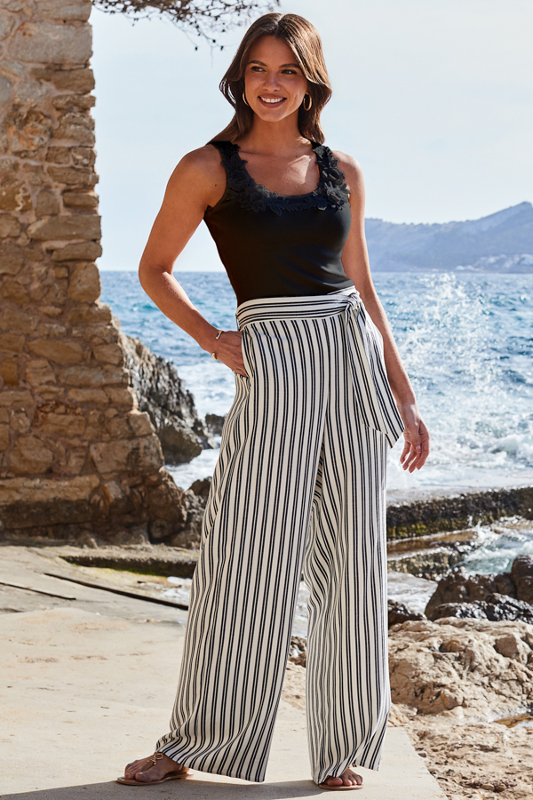 Black Floral Embroidered Top