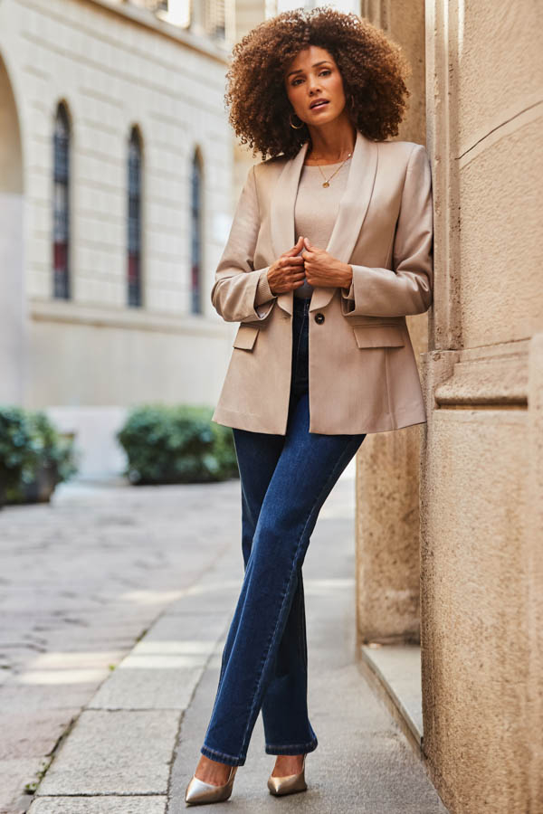 Stone Shawl Collar Blazer