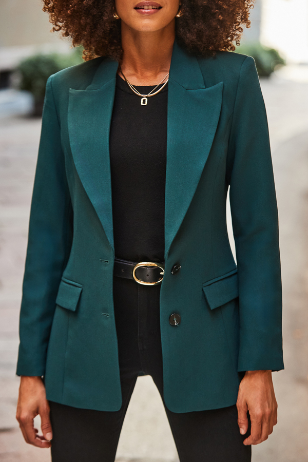 Dark Emerald Fitted Blazer