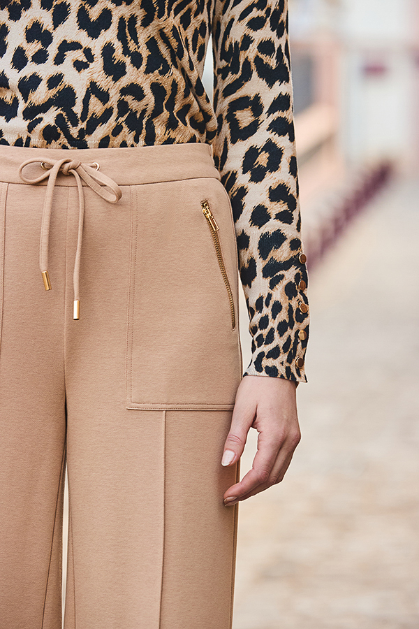 Camel Super Soft Wide Leg Trousers