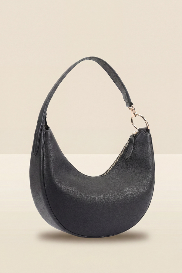 Black Leather Shoulder Bag