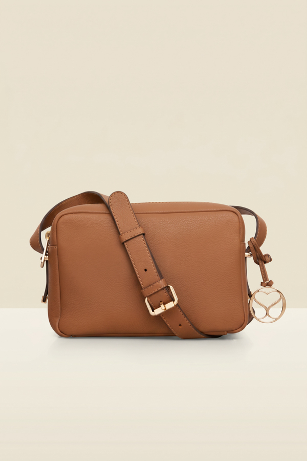 Tan Leather Cross Body Bag