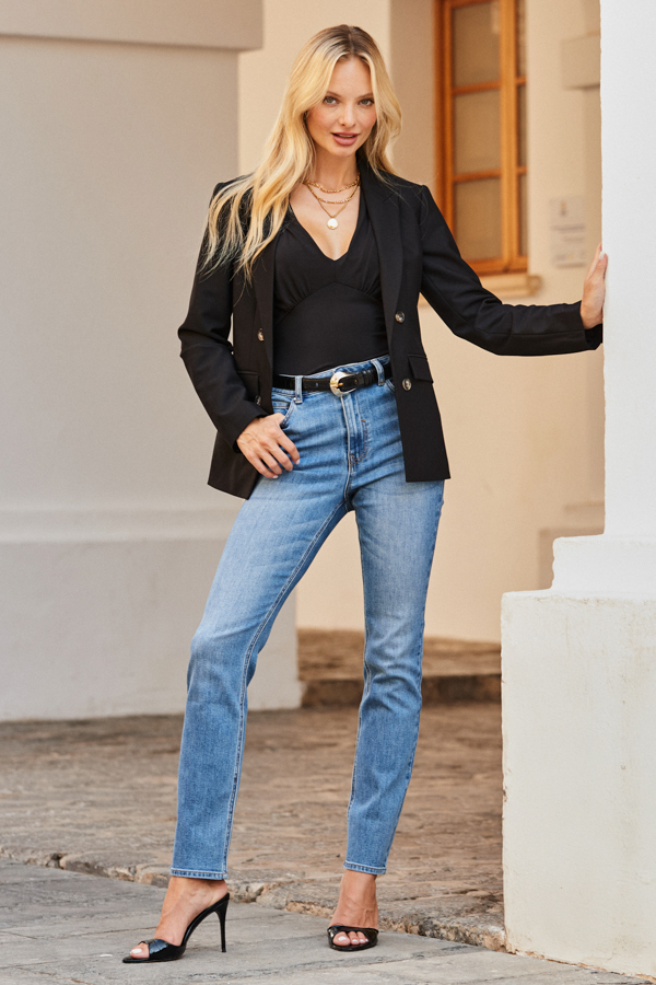 The Ultimate Black Fitted Blazer