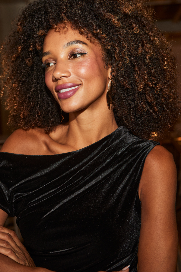 Black Velvet Off The Shoulder Top