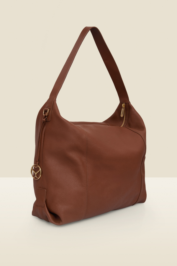 Tan Leather Large Slouchy Bag