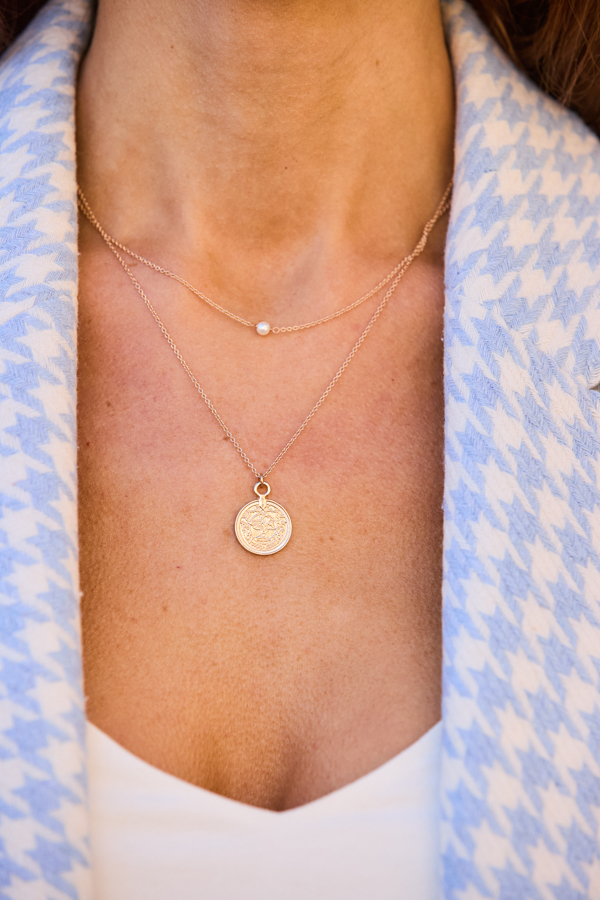 Gold Charm Pendant Necklace