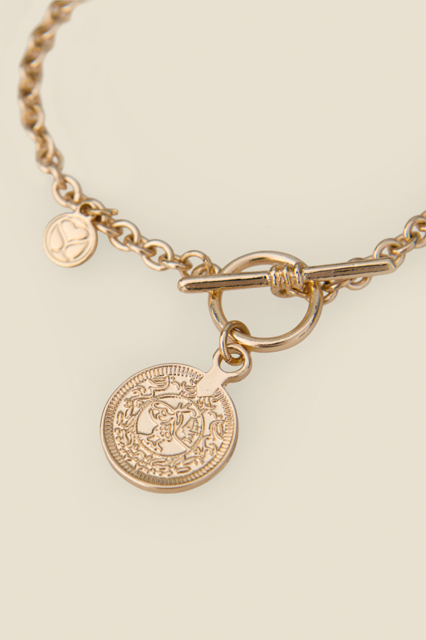 Gold Charm Chain Bracelet