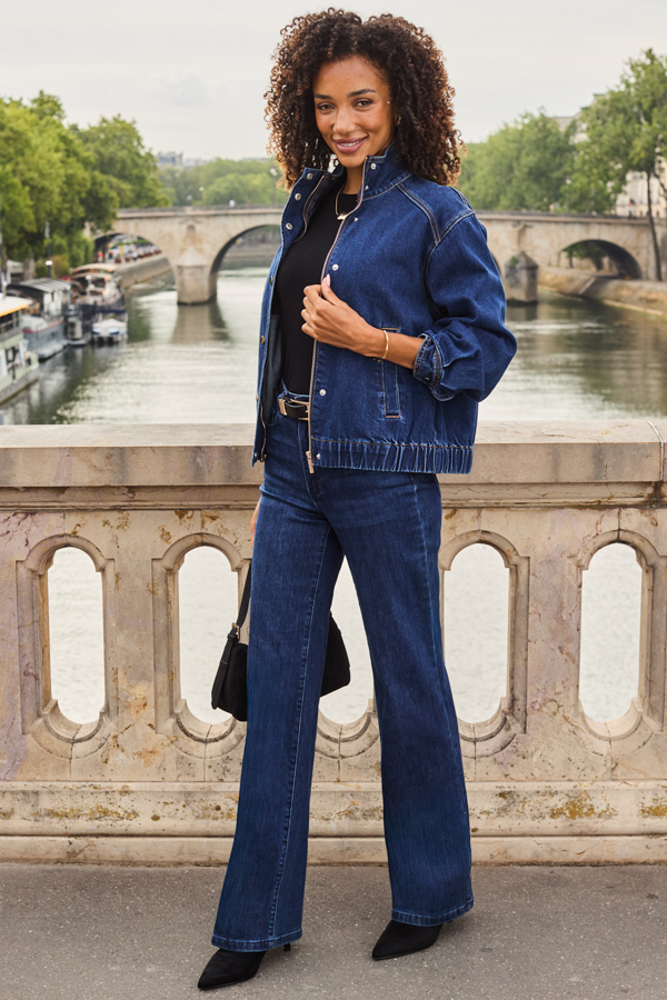 Dark Indigo Wide Leg Jeans