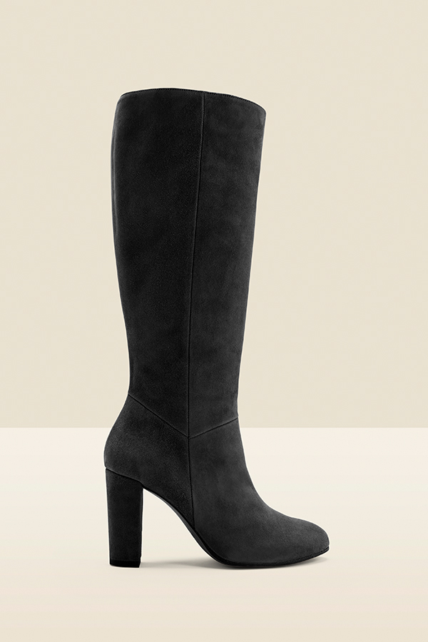 Blake Black Suede Knee High Boot