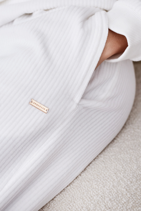 Marley Ivory Super Soft Rib Slim Fit Joggers