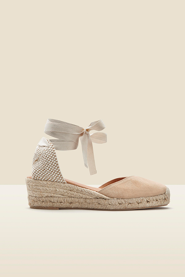 Lucia Taupe Valenciana Low Heel Wedge Espadrille