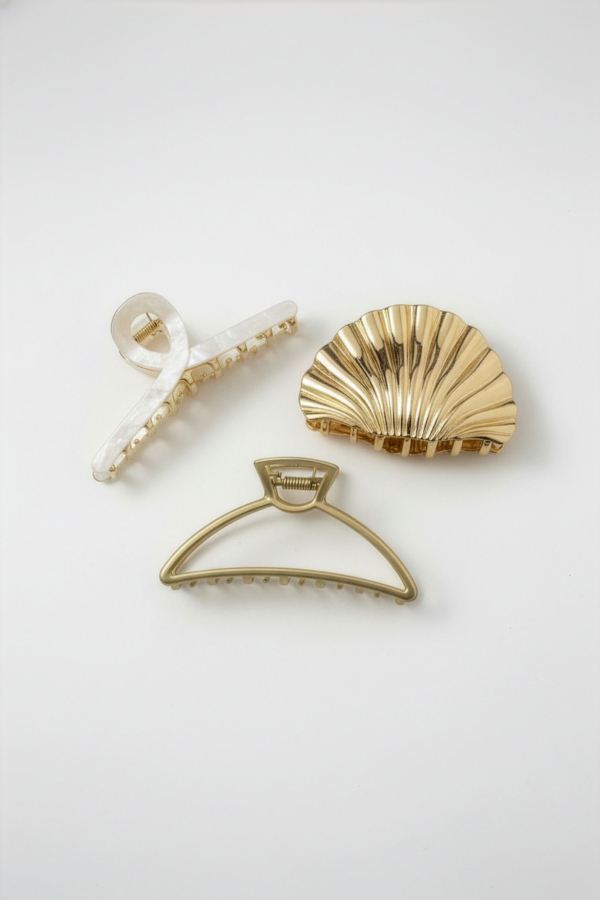 Ivory Pearl Hair Claw Clip
