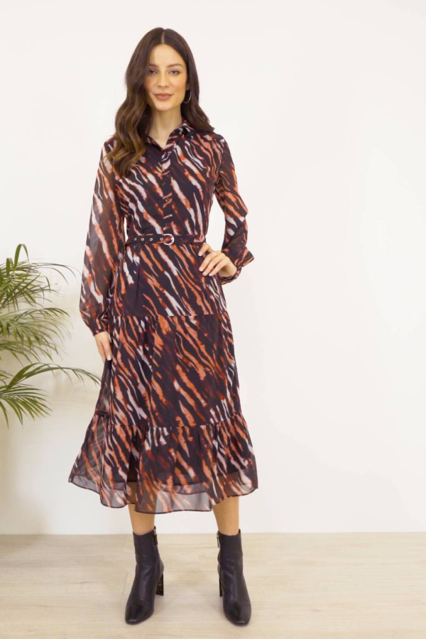 strapless open back dress Red Zebra Print Women's Dress, Best Knee Length Fitted Designer Dress For  Women - Made in USA (US Size: XS-XL) main image 1
