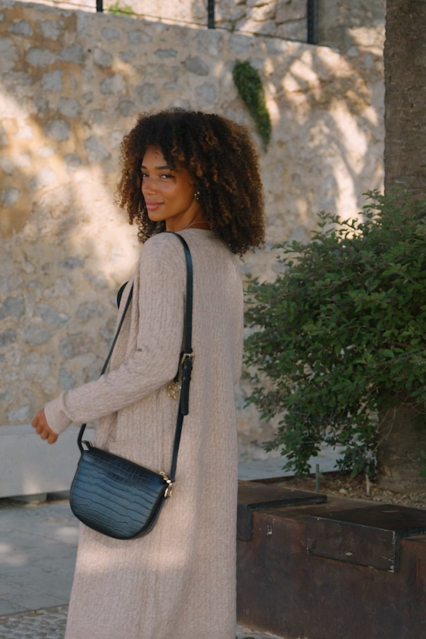 Camel Super Cosy Cable Knit Longline Cardigan