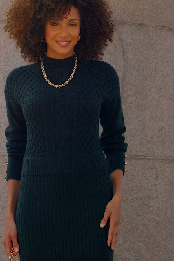 forest green two piece dress Sequin Top Outfit - Forest Green 2 Piece