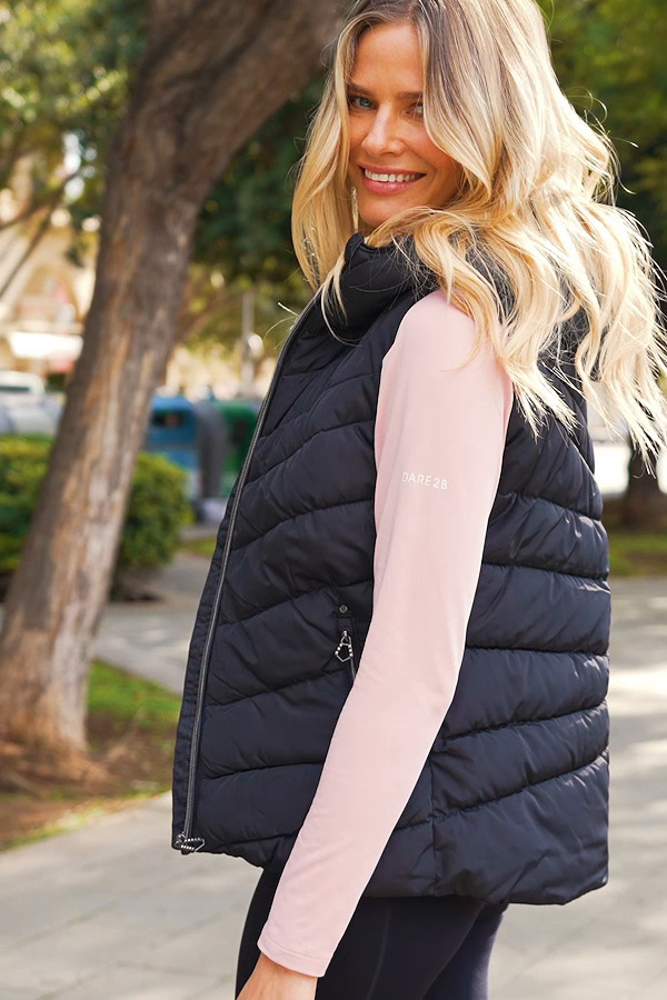Gilet Imbottito Donna Dare 2b – Tessuto Lucido Idrorepellente, Isolamento Riciclato, Cappuccio E Cristalli