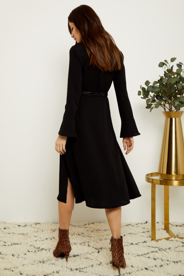 sweater with black dress Seeley S/S Button-Up Shirt | Black | X-Large