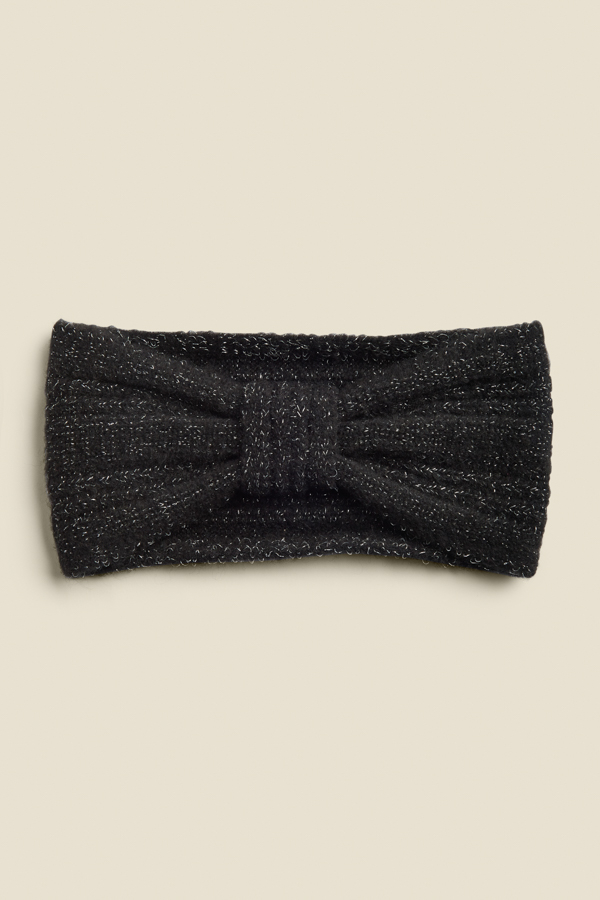 Maddy Charcoal Grey Knitted Bow Headband