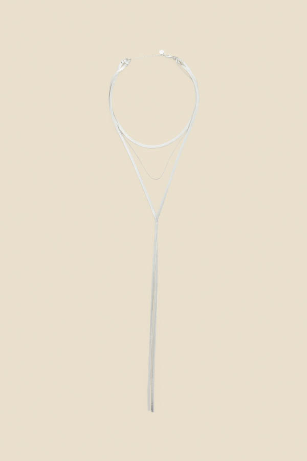 Silver Plated Triple Layer Necklace