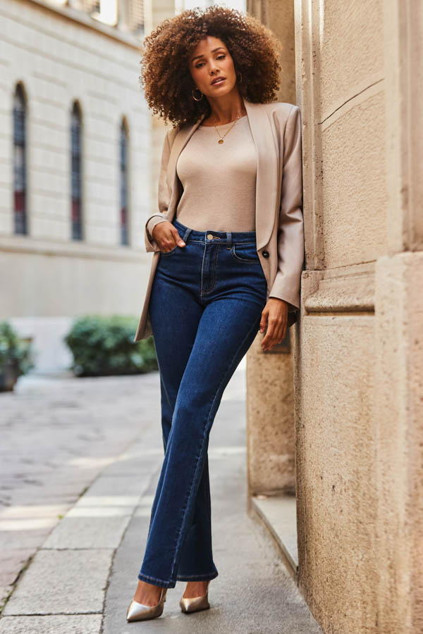 Indigo Blue Straight Leg Jeans