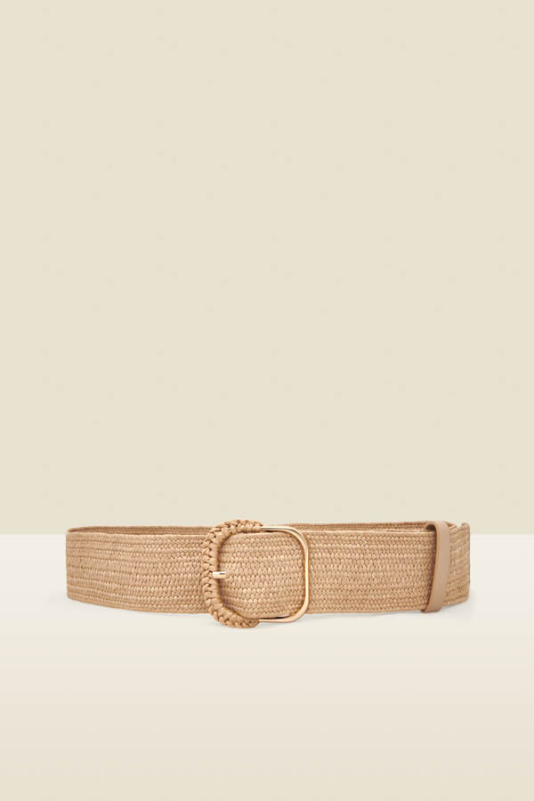 Natural Raffia Belt